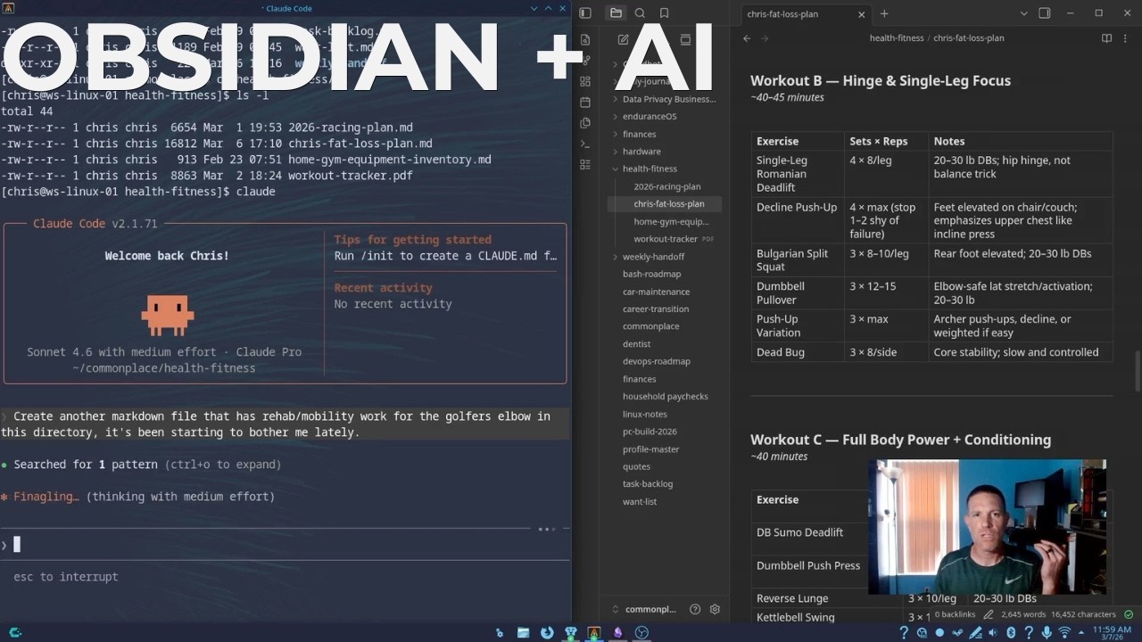 My Obsidian + Claude CLI Workflow (Real Examples)
