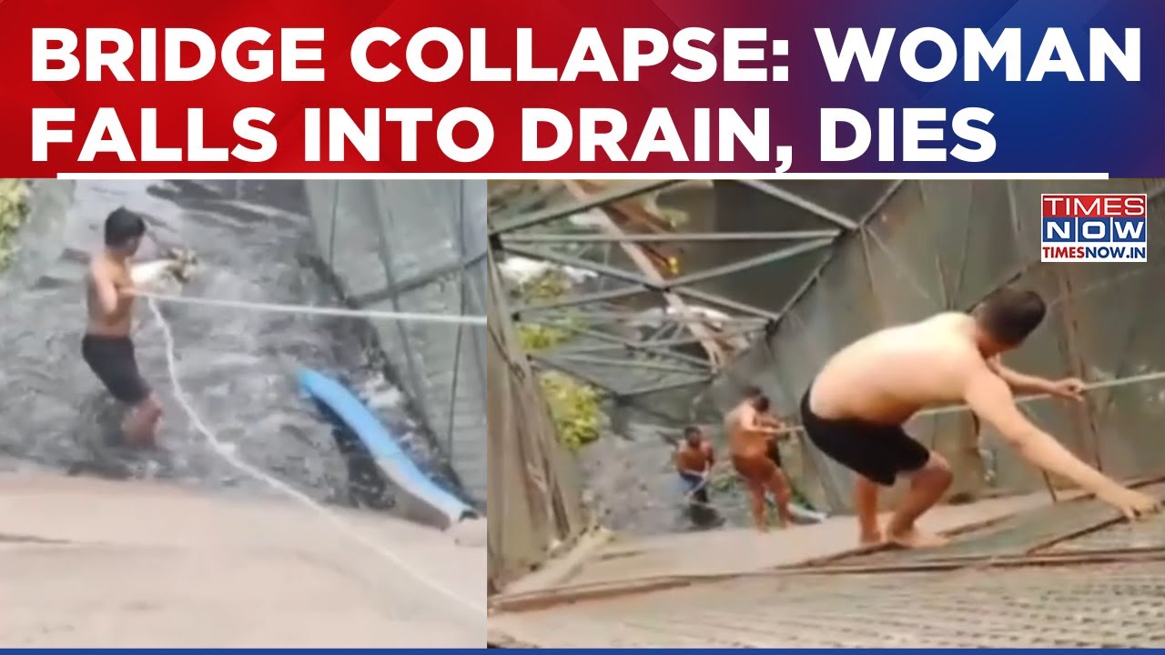 Civic Apathy Claims Life: Woman Dies After Falling Into Drain As Iron Bridge Collapses In Delhi