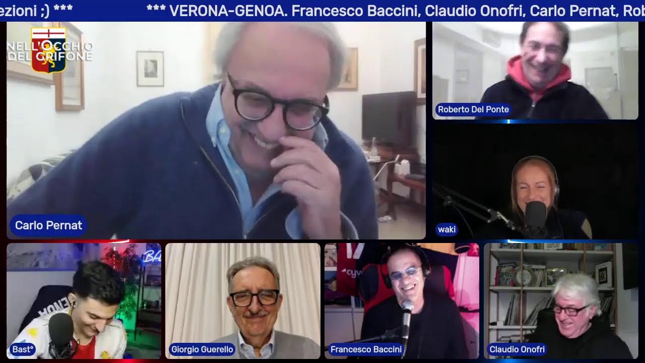 VERONA-GENOA. Francesco Baccini, Claudio Onofri, Carlo Pernat, Roby Del Ponte, Giorgio Guerello,Bast
