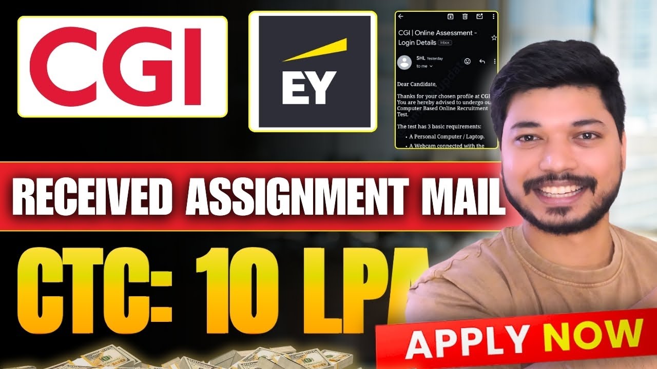CGI Hiring 2025 | Received Assessment Email😍😍Apply Now! 🚀