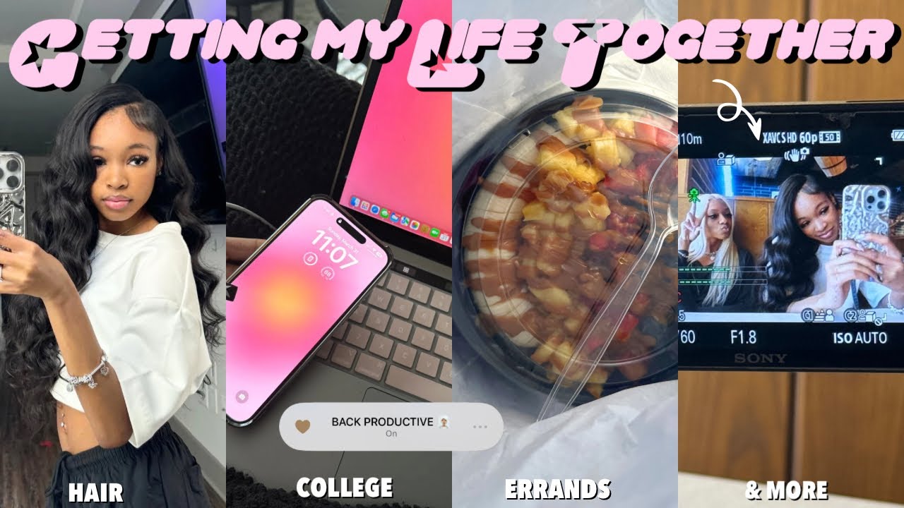 GETTING MY LIFE TOGETHER AFTER BREAK🧖🏽‍♀️! college classes, bye braids, cooking, out 2 eat, more