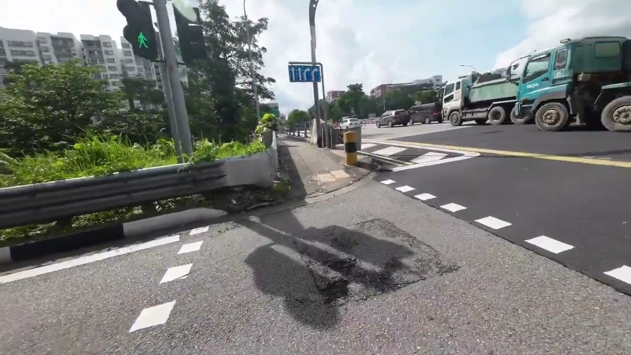 Brisk walking in the neighbourhood, Singapore.