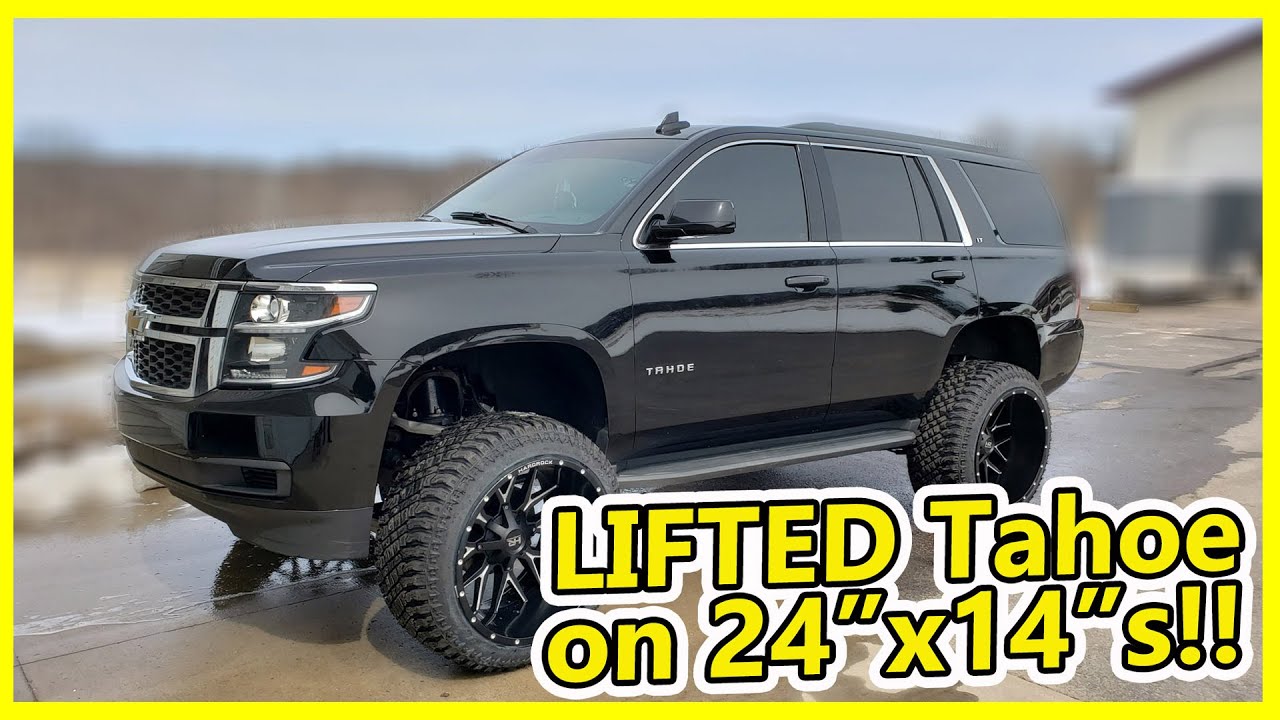 Вы обязательно должны обратить внимание на этот приподнятый Chevrolet Tahoe на дисках Hardrockoff...