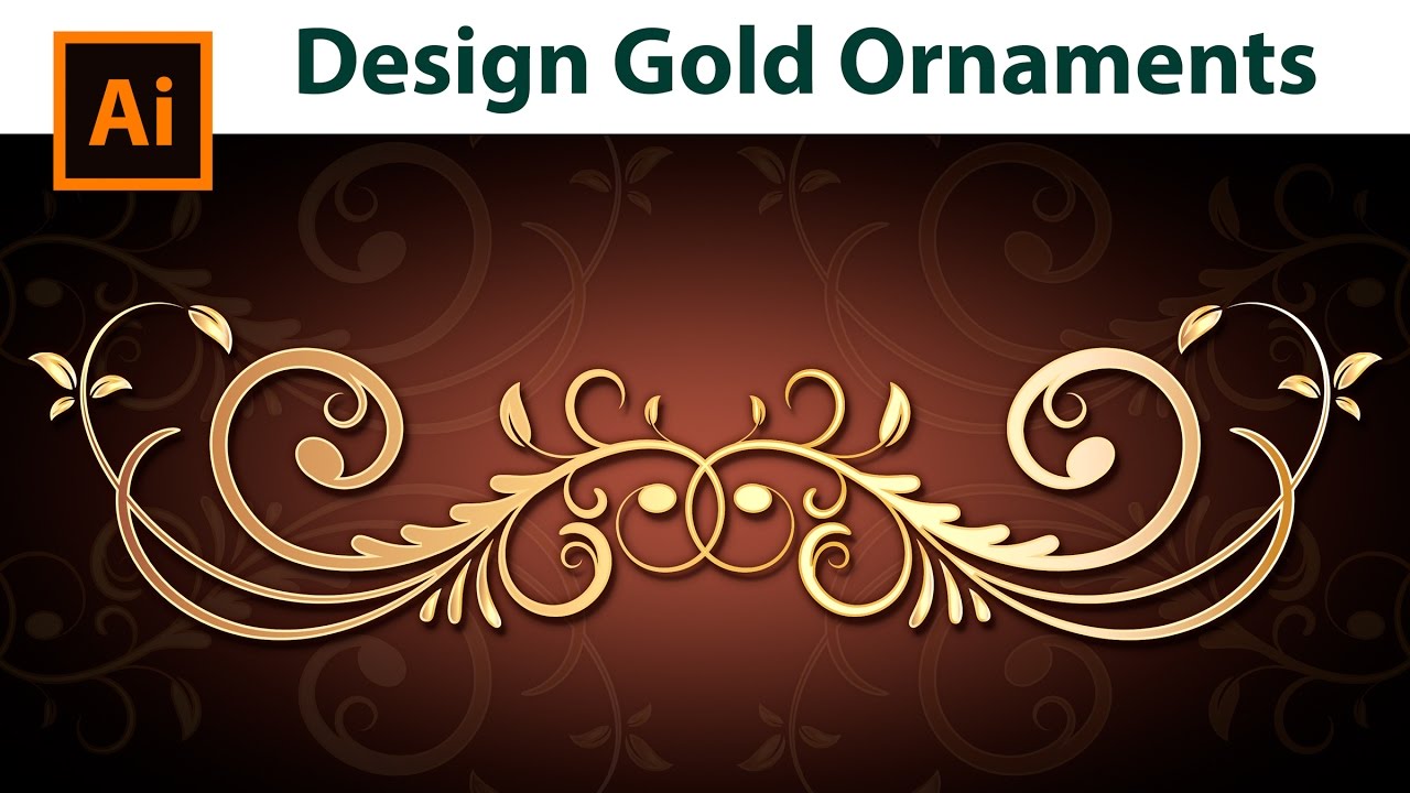 How to design a Gold Border - Adobe Illustrator