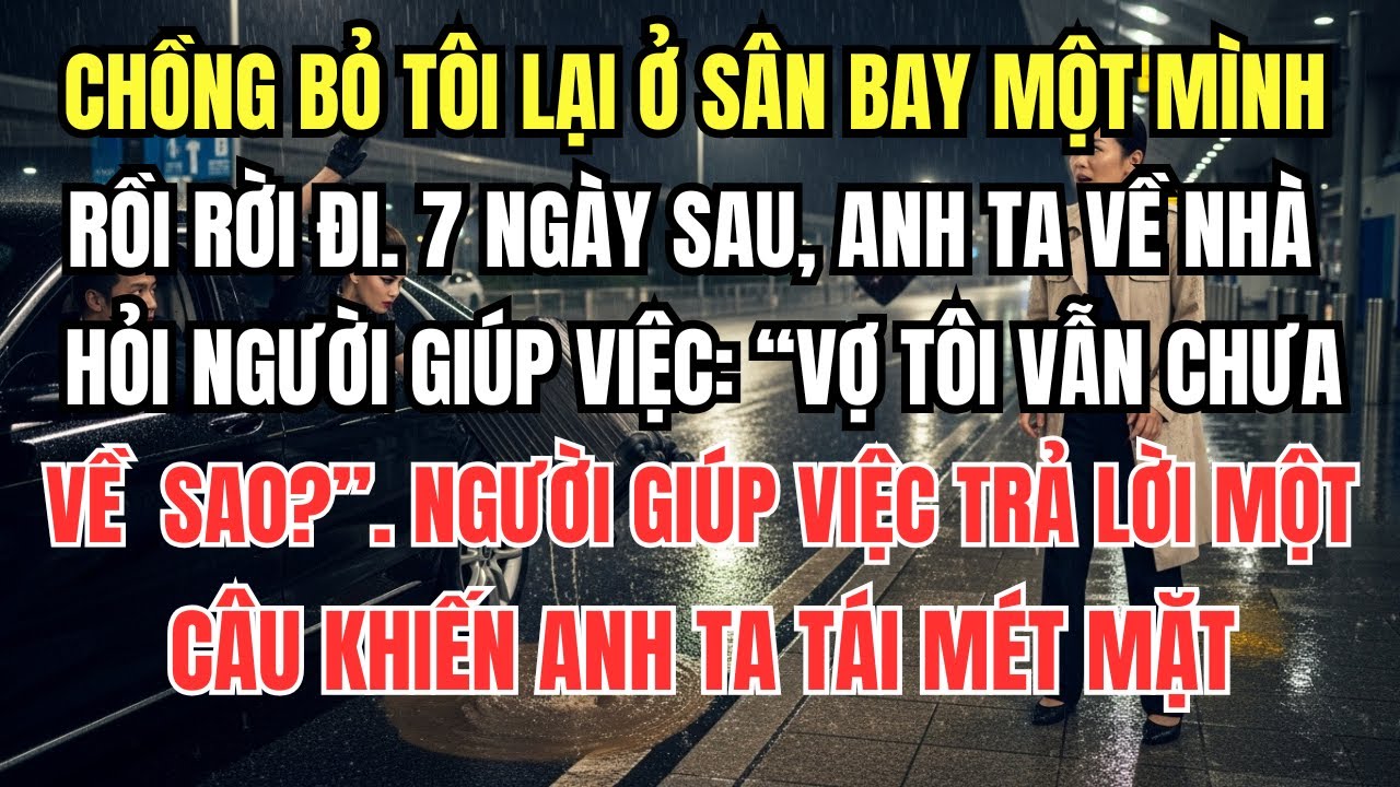 Chồng Bỏ Tôi Lại Ở Sân Bay 1 Mình Rồi Rời Đi. 7 Ngày Sau, Người Giúp Việc Nói 1 Câu Khiến Anh Ta Tái