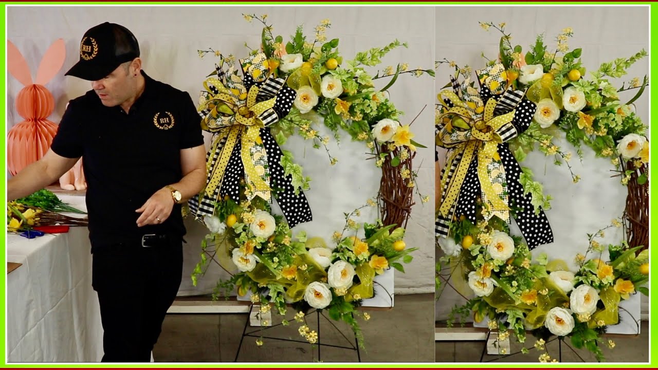 How To Make A Floral Wreath Using Flowers / Floral Design / Ramon At Home