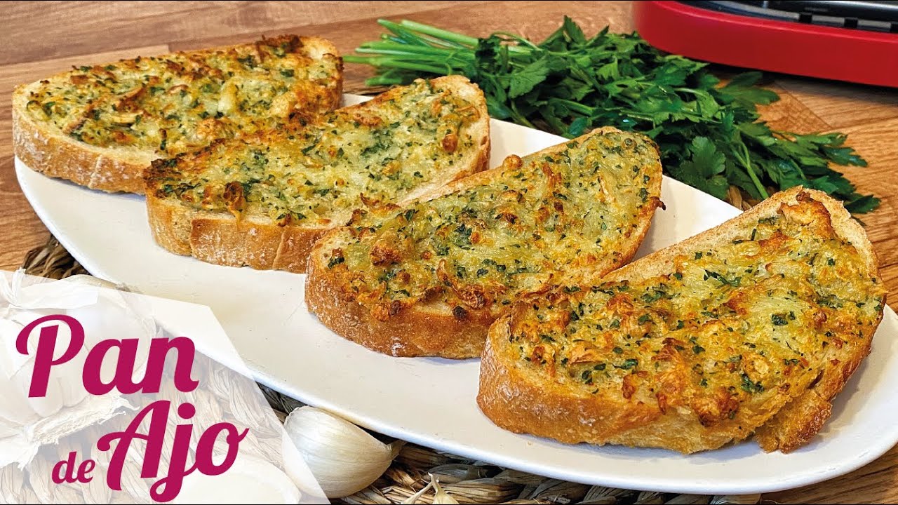 PAN DE AJO EN FREIDORA DE AIRE 🧄 La mejor receta