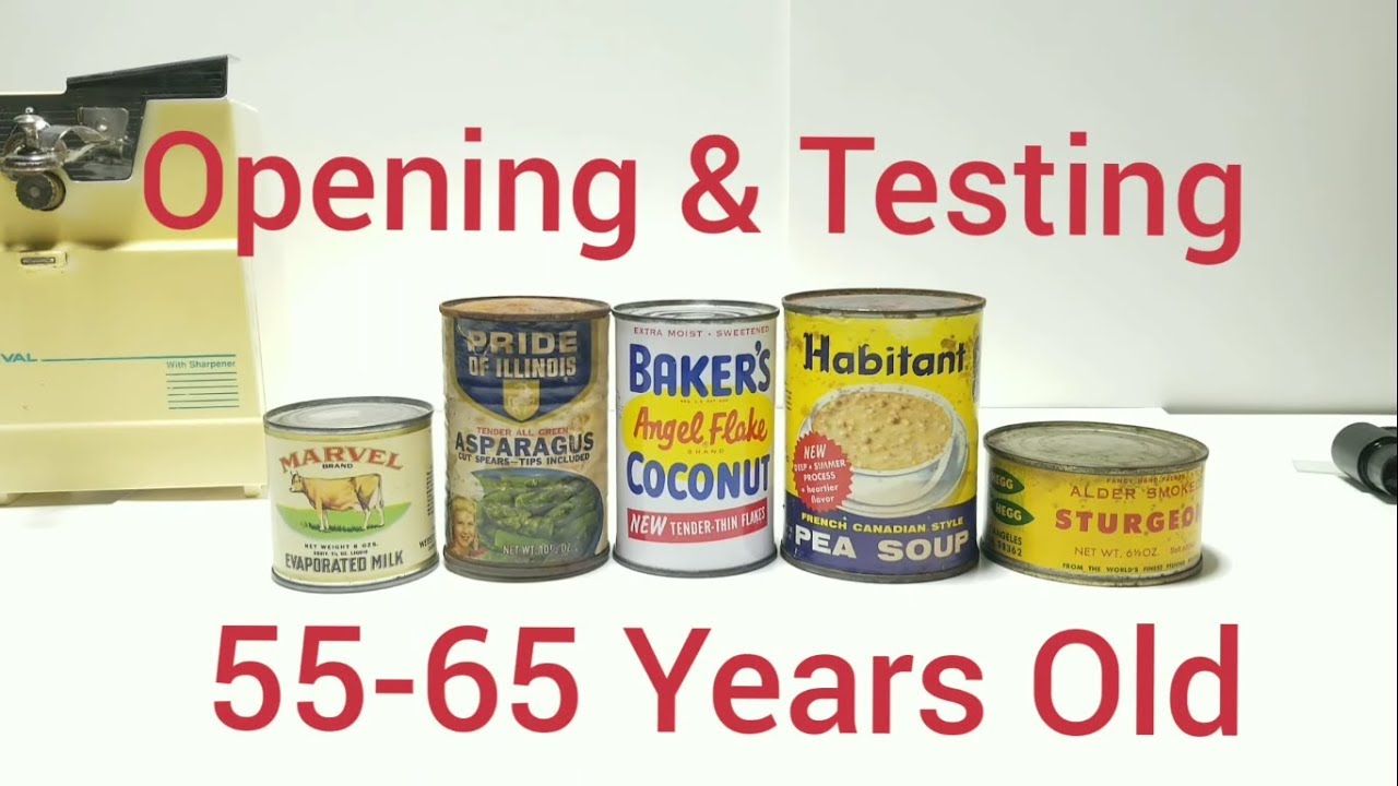 Opening & Testing 55-65 Year Old Canned Foods, Opening Decades-old Canned Foods 5