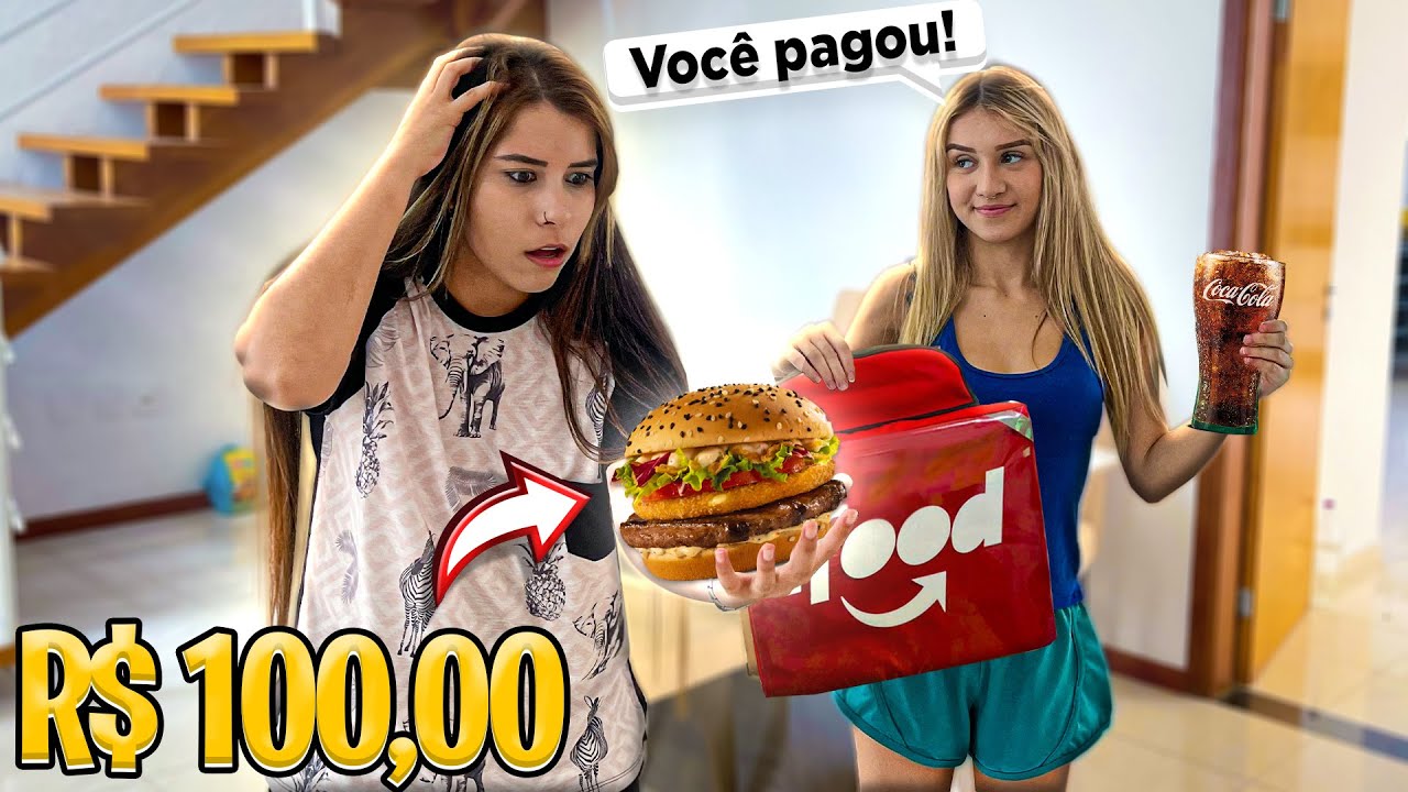 24 HORAS COMPRANDO IFOOD NO CARTÃO DA LARISSA SEM ELA SABER! (Ficou muito brava)