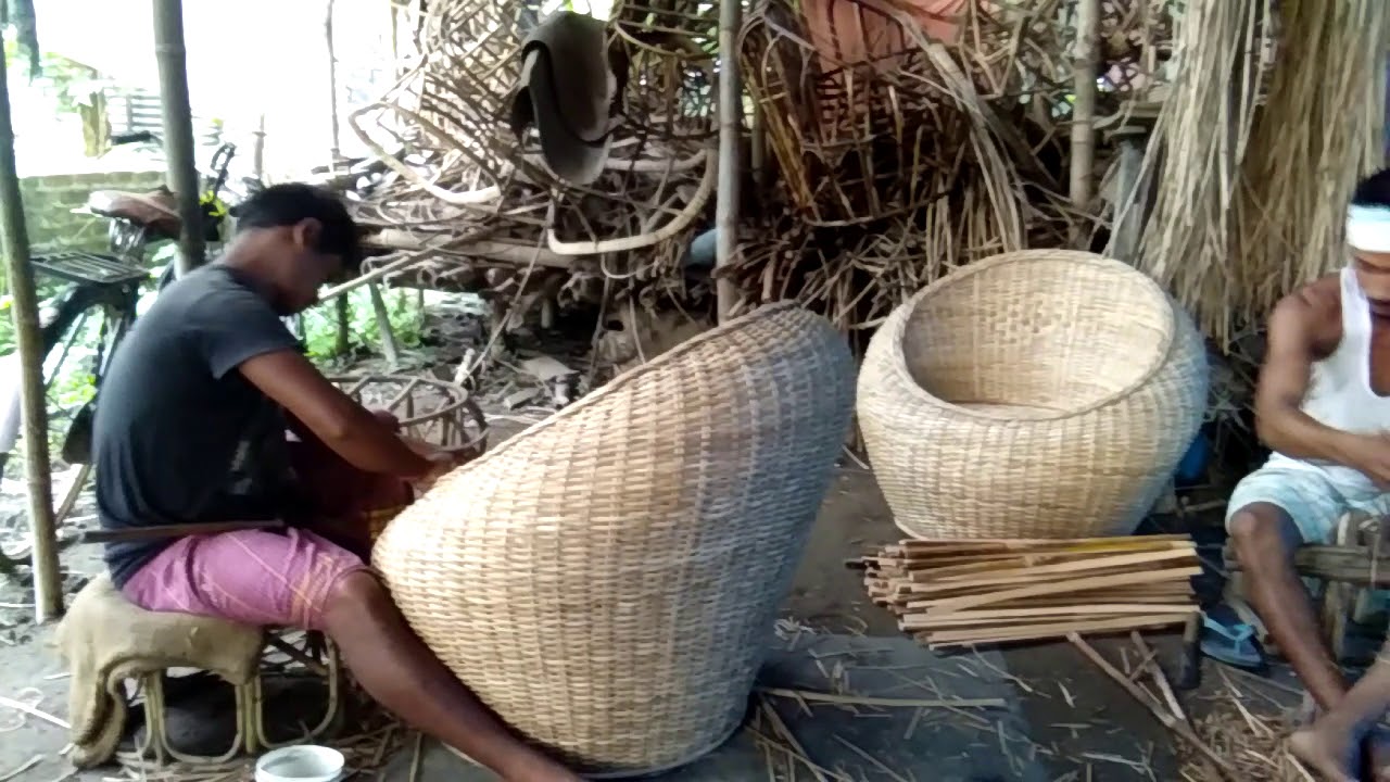Cane furniture making at our industry