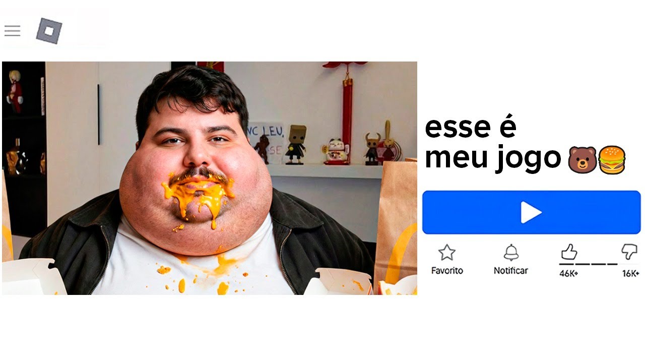 a cada segundo de vídeo eu ganho 1KG no Roblox