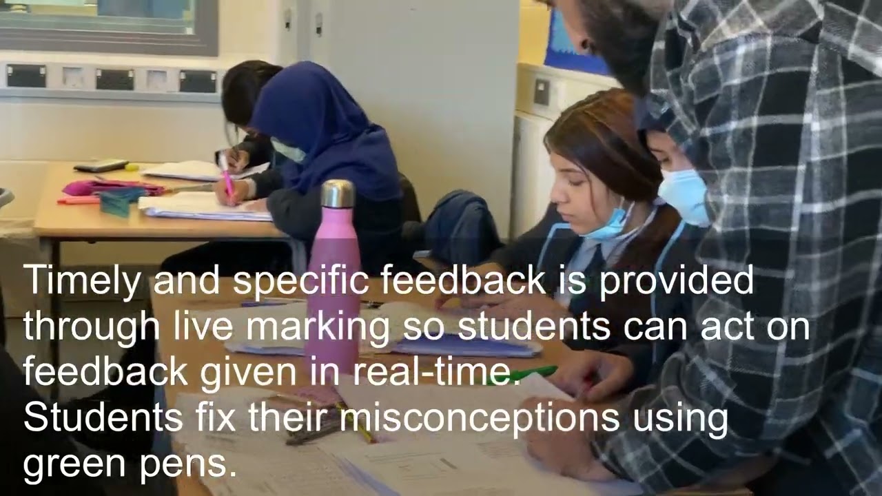 Science: teacher live marking and getting students to update DPR judgements