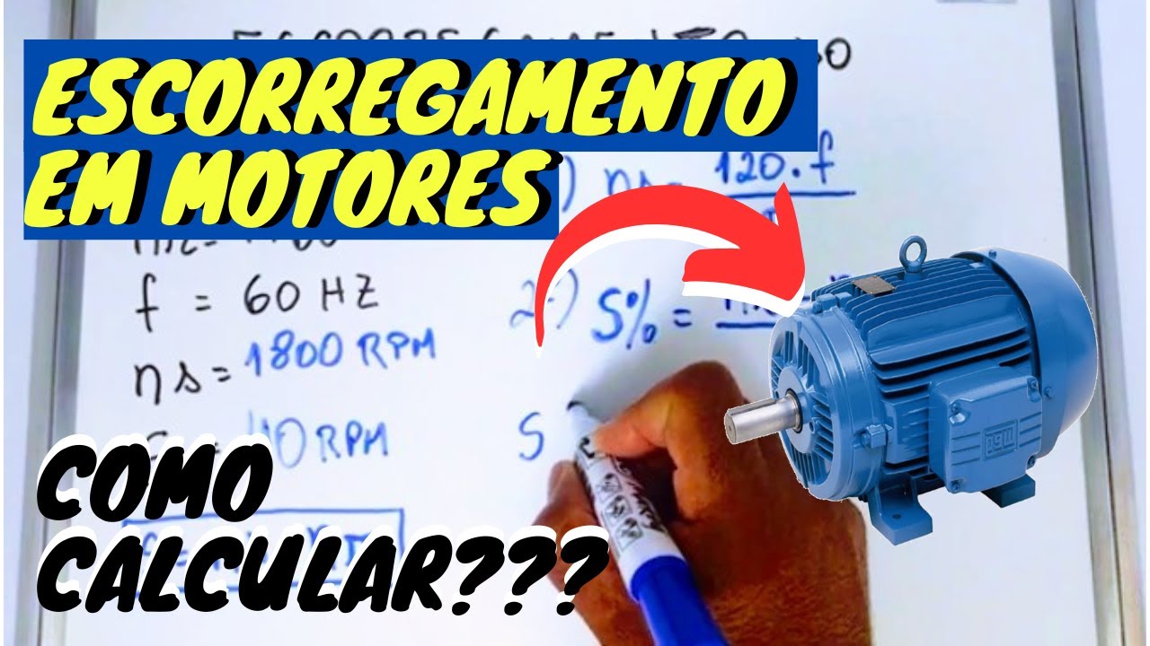 Cálculo do ESCORREGAMENTO em motor trifásico | motor de indução