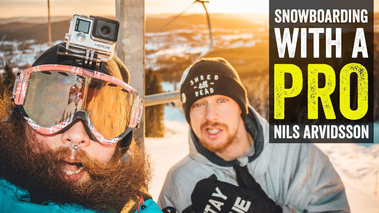 SNOWBOARDING with PRO boarder Nils Arvidsson in Järvsöbacken