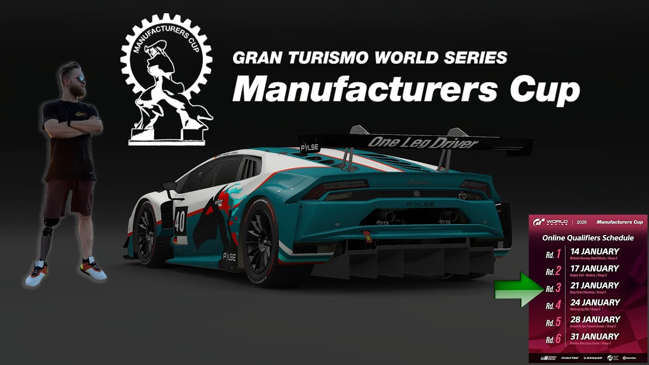 one Leg Driver 🦿 | Race 3 | World Series 2026 Online Qualifiers - Manufacturers Cup