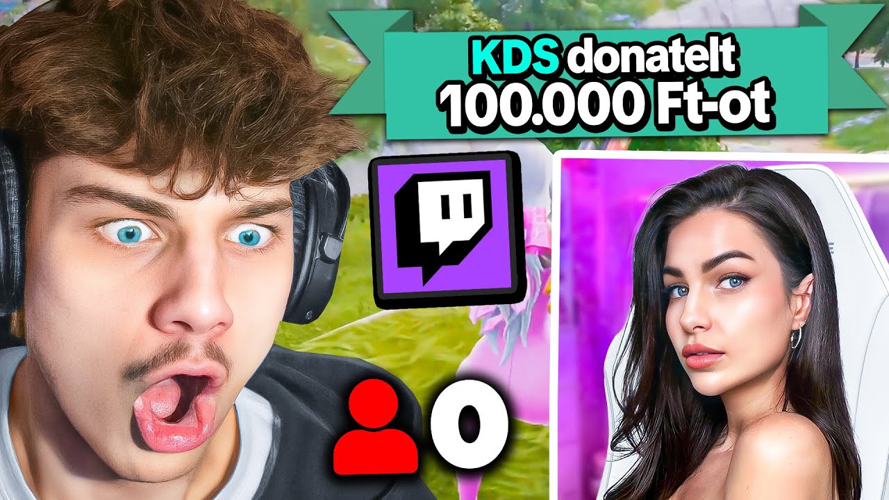 0 Nézős Twitch Streamereknek Donateltem