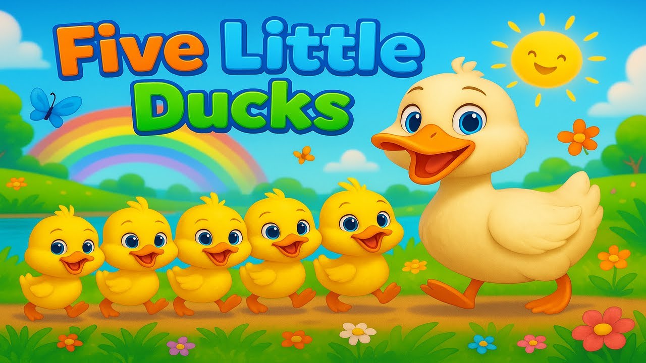 Five Little Ducks | Counting Backwards for Preschoolers (5 to 1)
