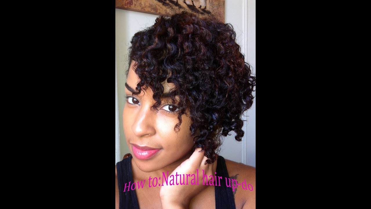 How to: Natural hair Up-do with textured bangs!