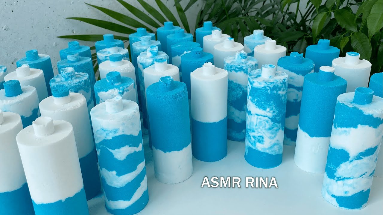 ASMR baking soda crunchy pillars crumble