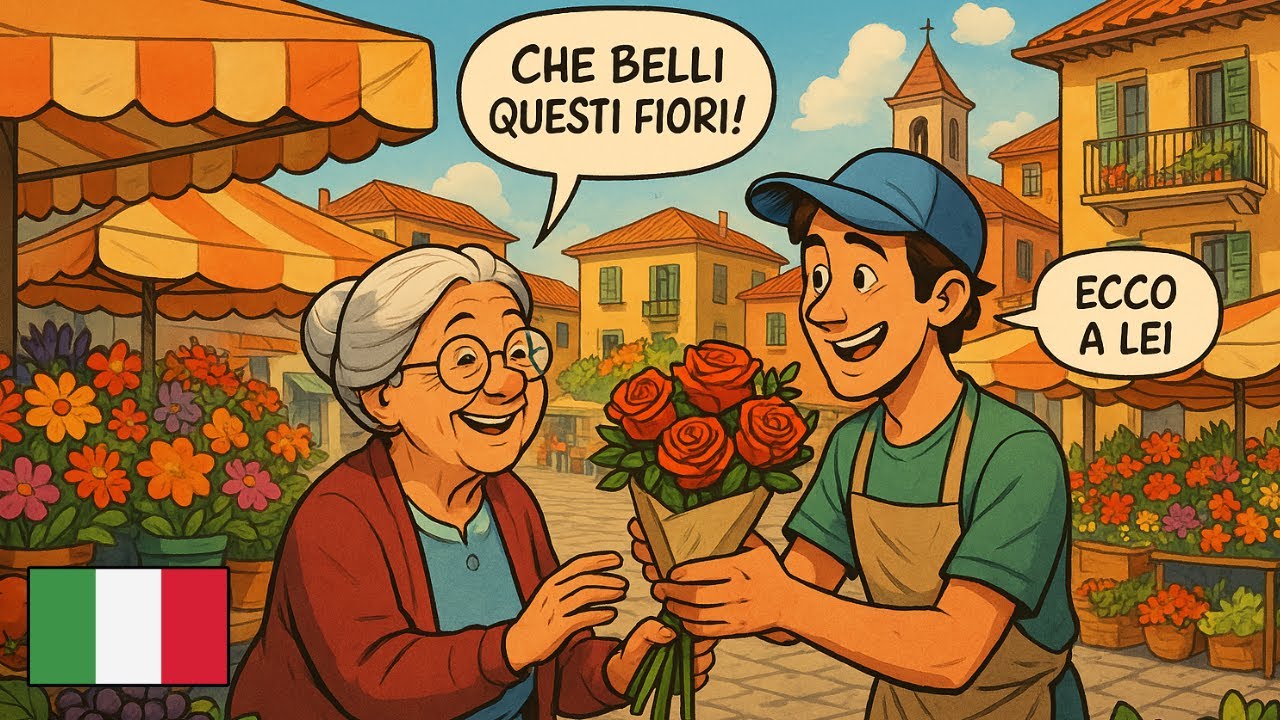 Nonna at the Market in Italy 🇮🇹 Learn Italian with a Real Italian Conversation
