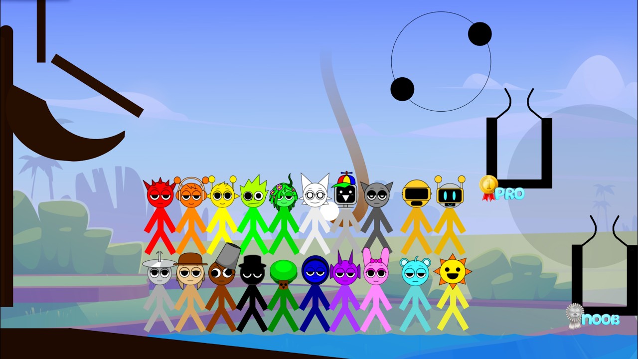 Incredibox Sprunki Race to Bowl Gold Medal in Algodoo │ Level 40.