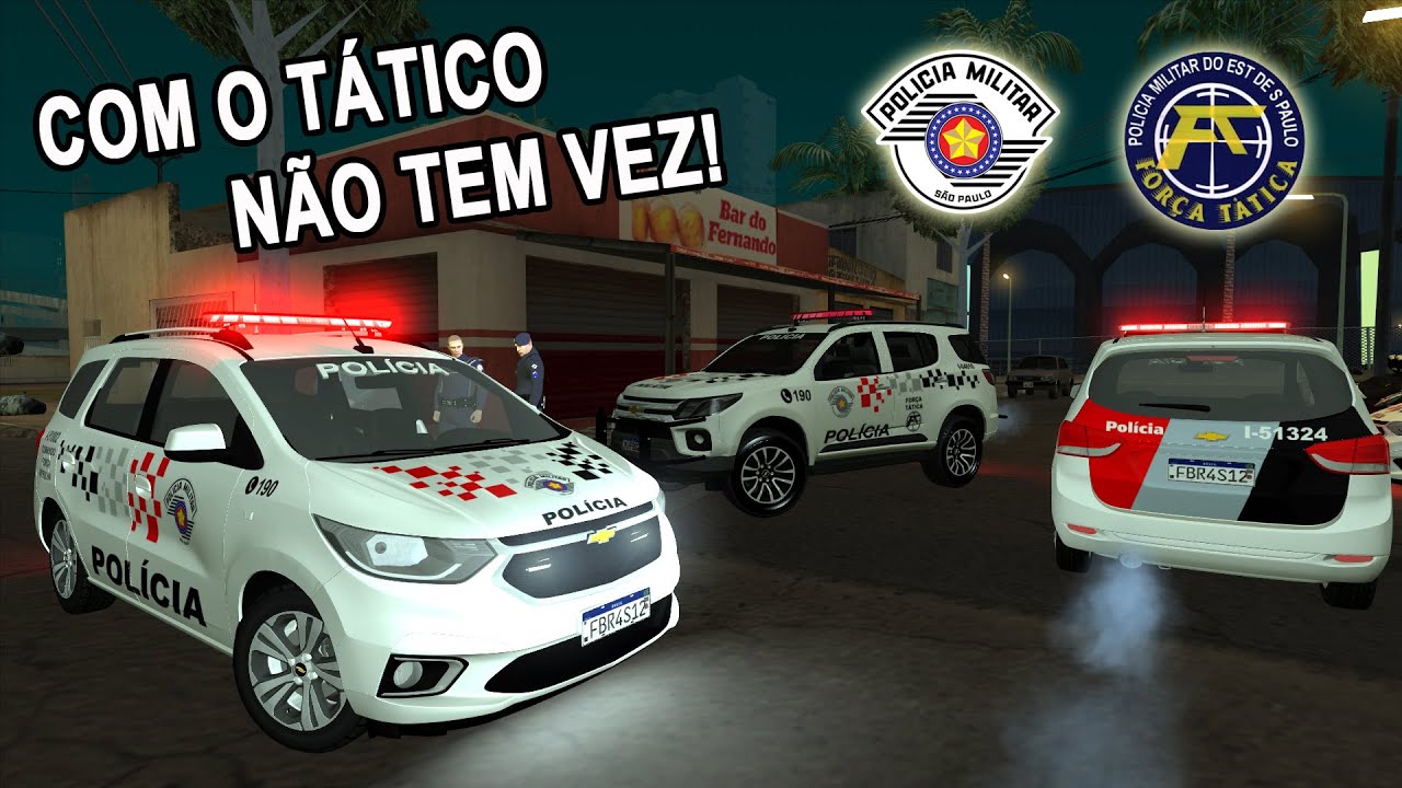 GTA SA - PMESP - Briga, fuga e troca de tiros