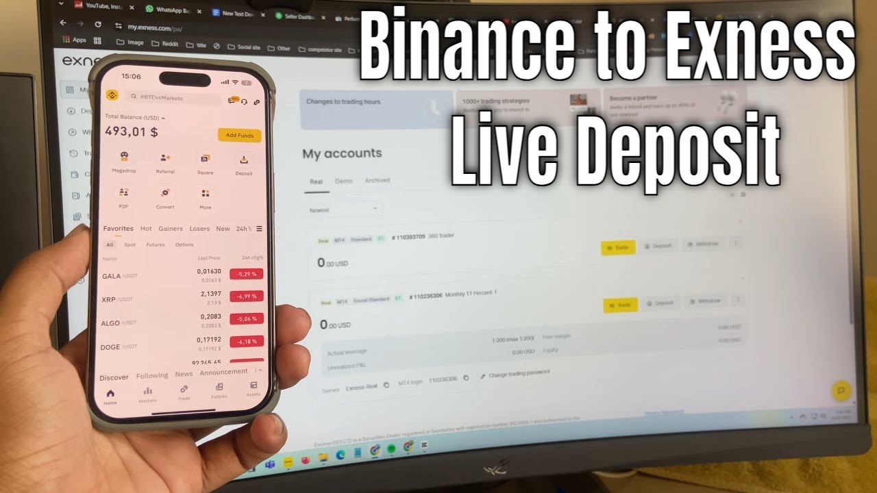 How to deposit USDT in Exness from Binance?