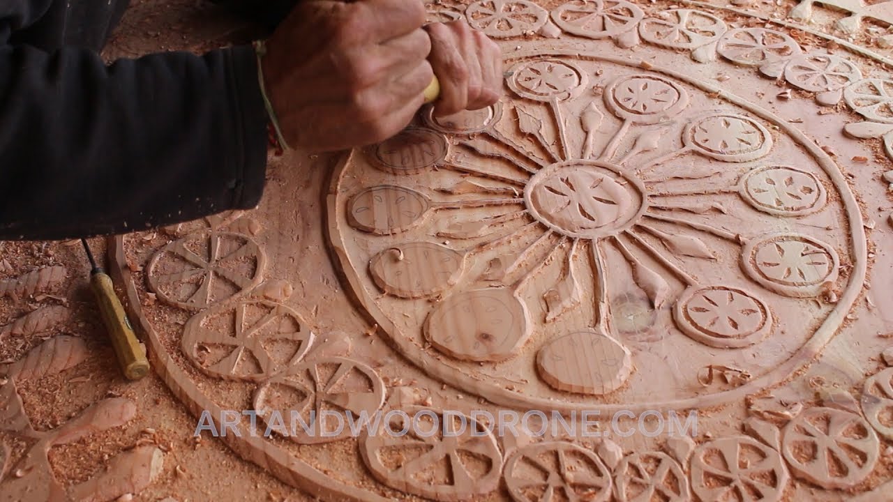 ✔💮Carving MANDALA Mamakilla//Tallando madera paso a paso de Douglas.//