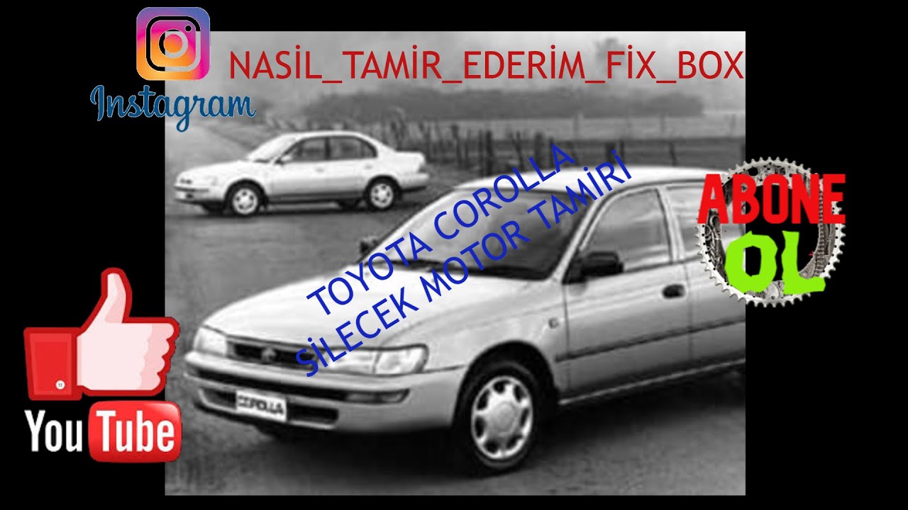 SİLECEK MOTORU, MEKANİZMASI TAMİRİ, TOYOTA COROLLA, SÖKÜP TAKMA VE MOTOR TEMİZLİĞİ  DAHİL