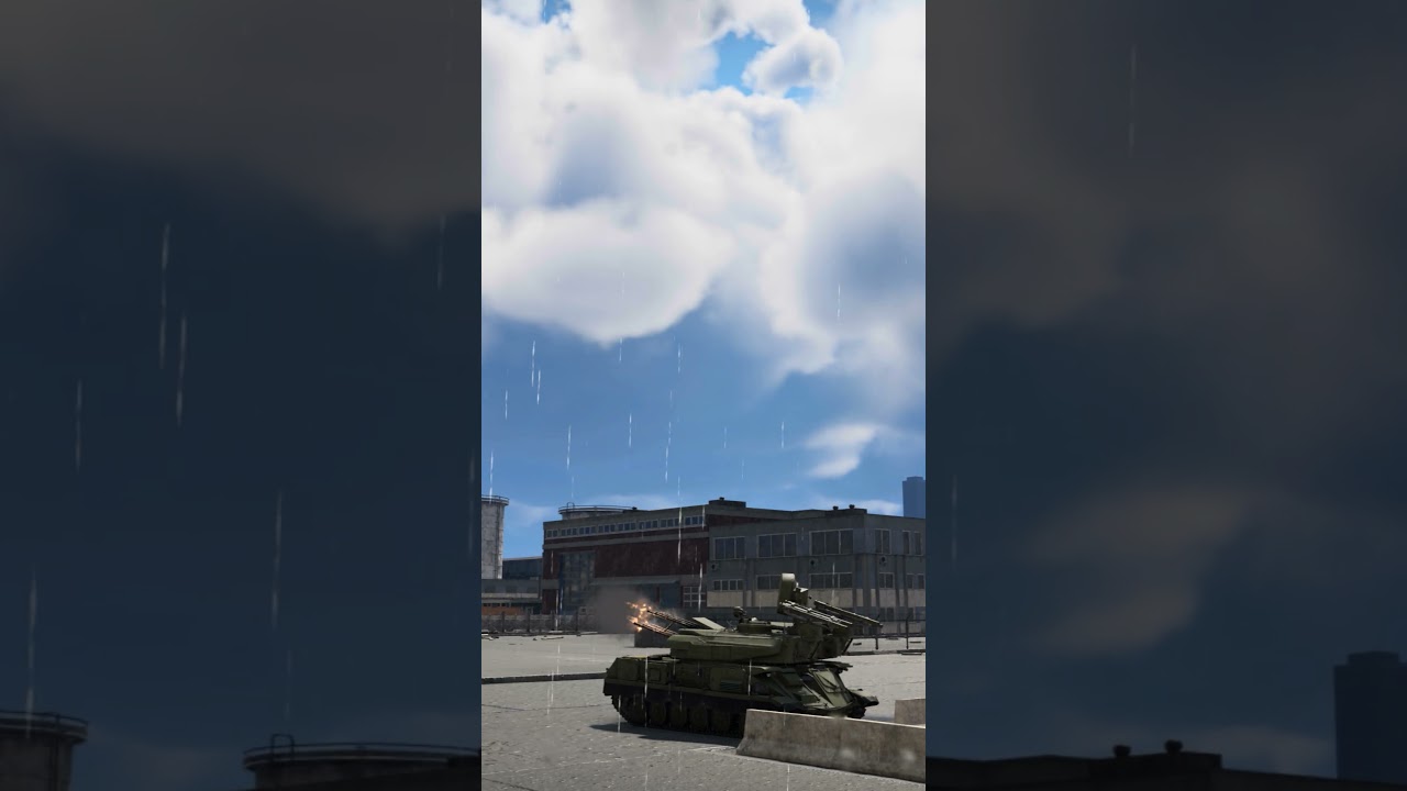 Tank Hunts Fighter Jet in Stormy City Battlefield Chaos