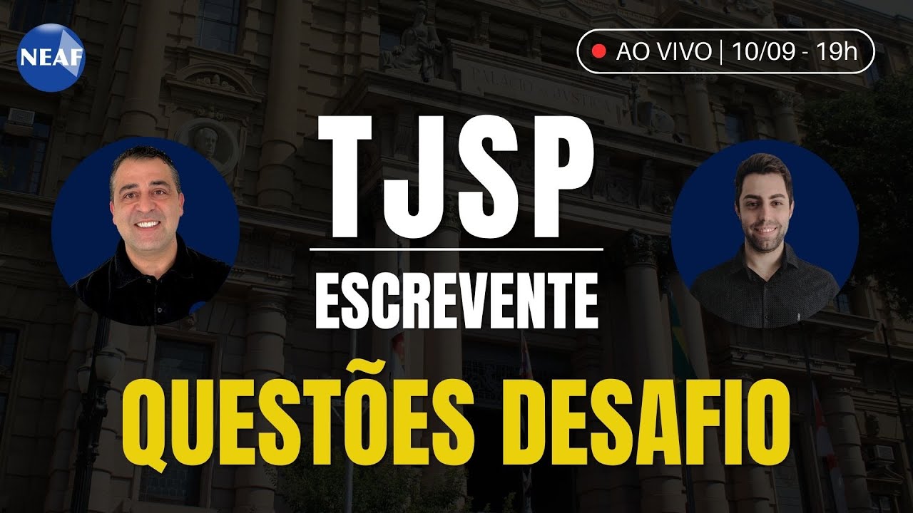 🔴 Escrevente TJ SP 2025: DESAFIO DE QUEST&Otilde;ES - Legisla&ccedil;&atilde;o Interna
