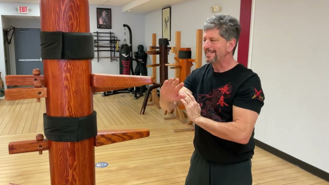 Wooden Dummy Drill Combat Application to defend straight and round punch