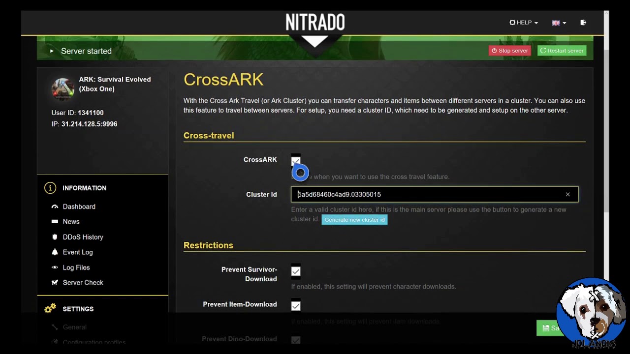 Nitrado Tutorial: Ark Survival CrossArk