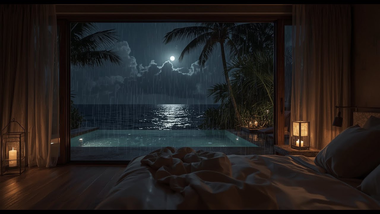 8-Hour Bali Rain Storm | Deep Sleep & Stress Relief Ambience
