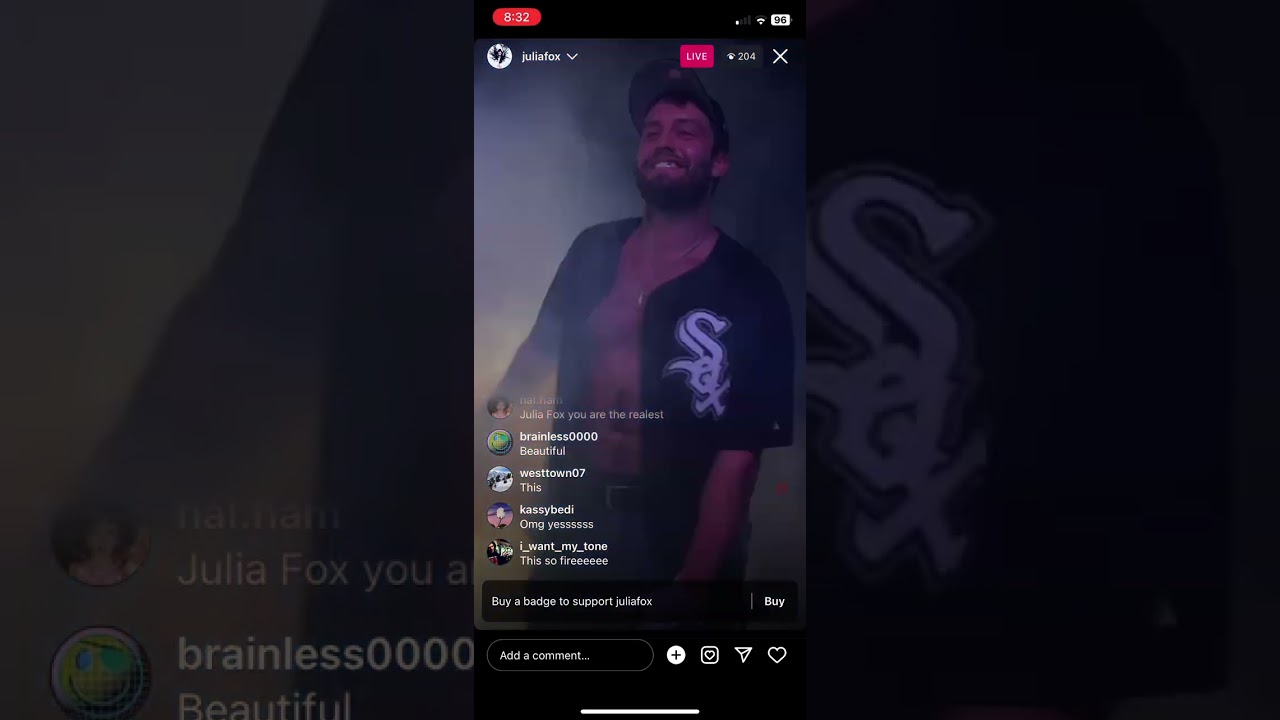 Julia Fox filming SALEM’s Coney Island set on IG Live 07/28/23