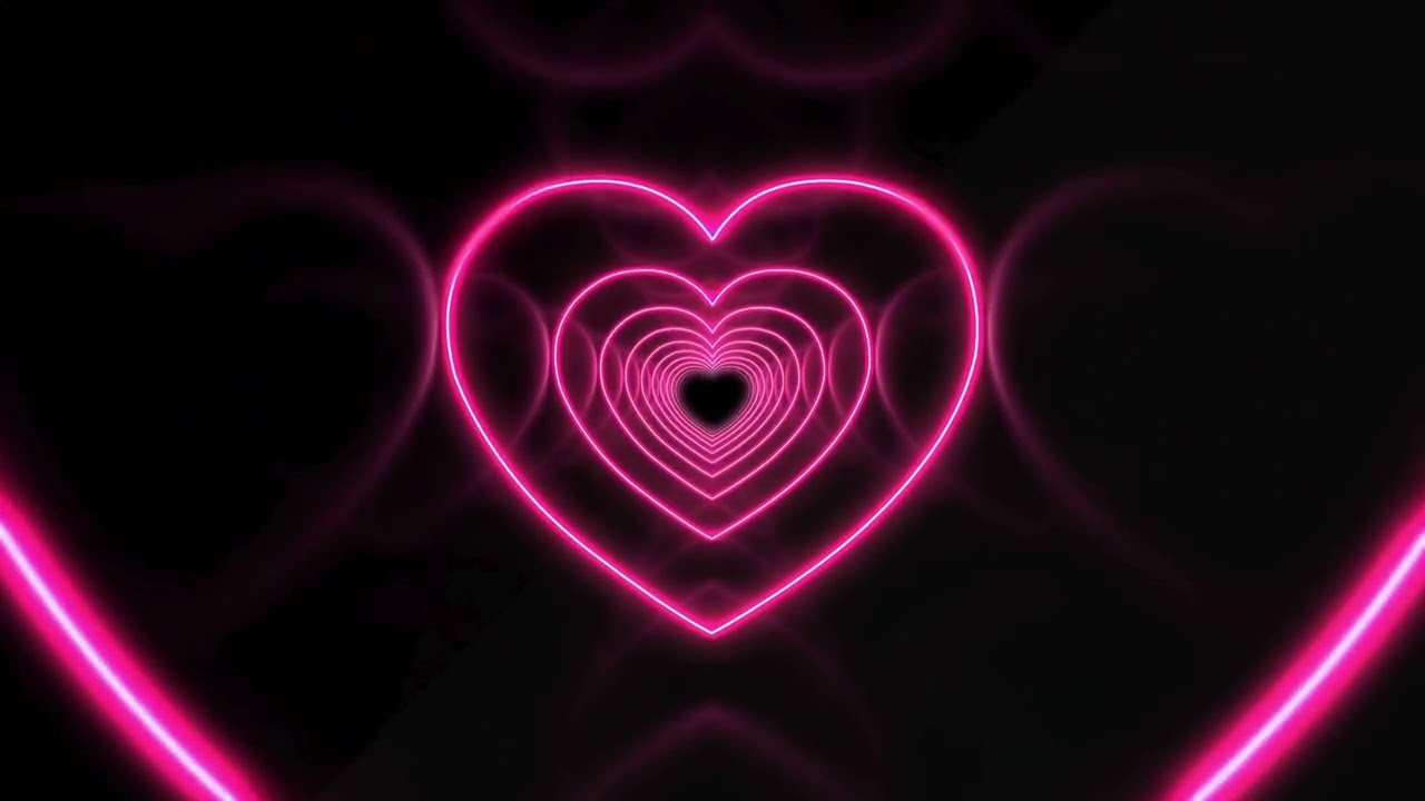 Pink Heart background video loop seamless loop tunnel Animation background (No Sound)