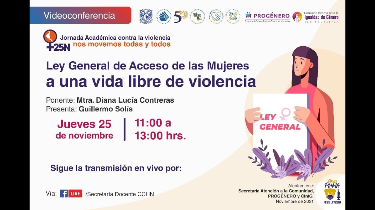 Conferencia Ley General de Acceso de las Mujeres a una vida libre de violencia