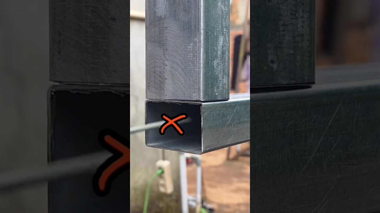 Tips for positioning and cutting seamless right-angle connections with square metal tubes #welding