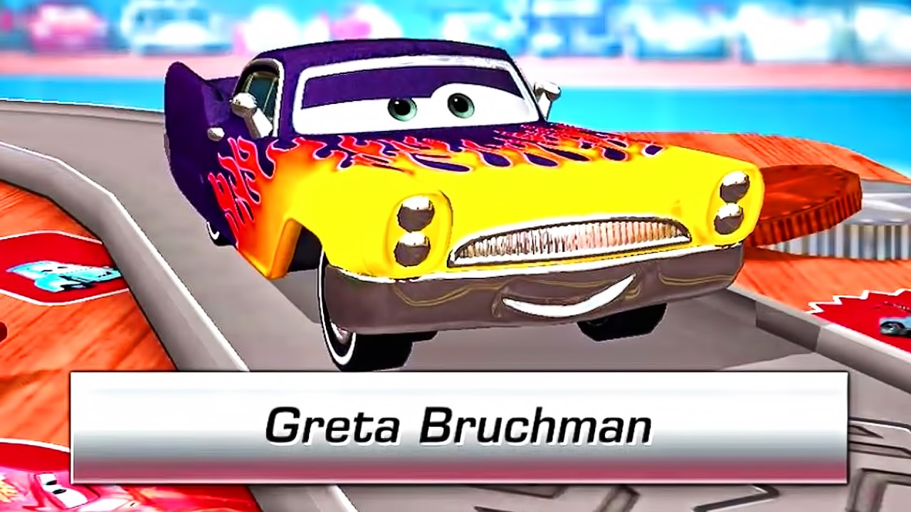 Cars 2: DareDevil Garage - Greta Bruchman VS Mater gameplay