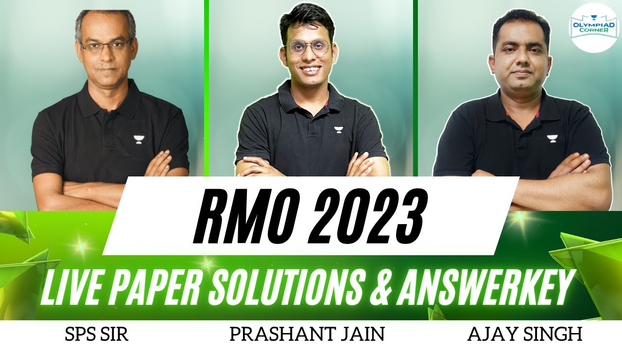 RMO 2023 Live Paper Solutions and Answer Key | Prashant Jain | SPS Sir | Ajay Singh
