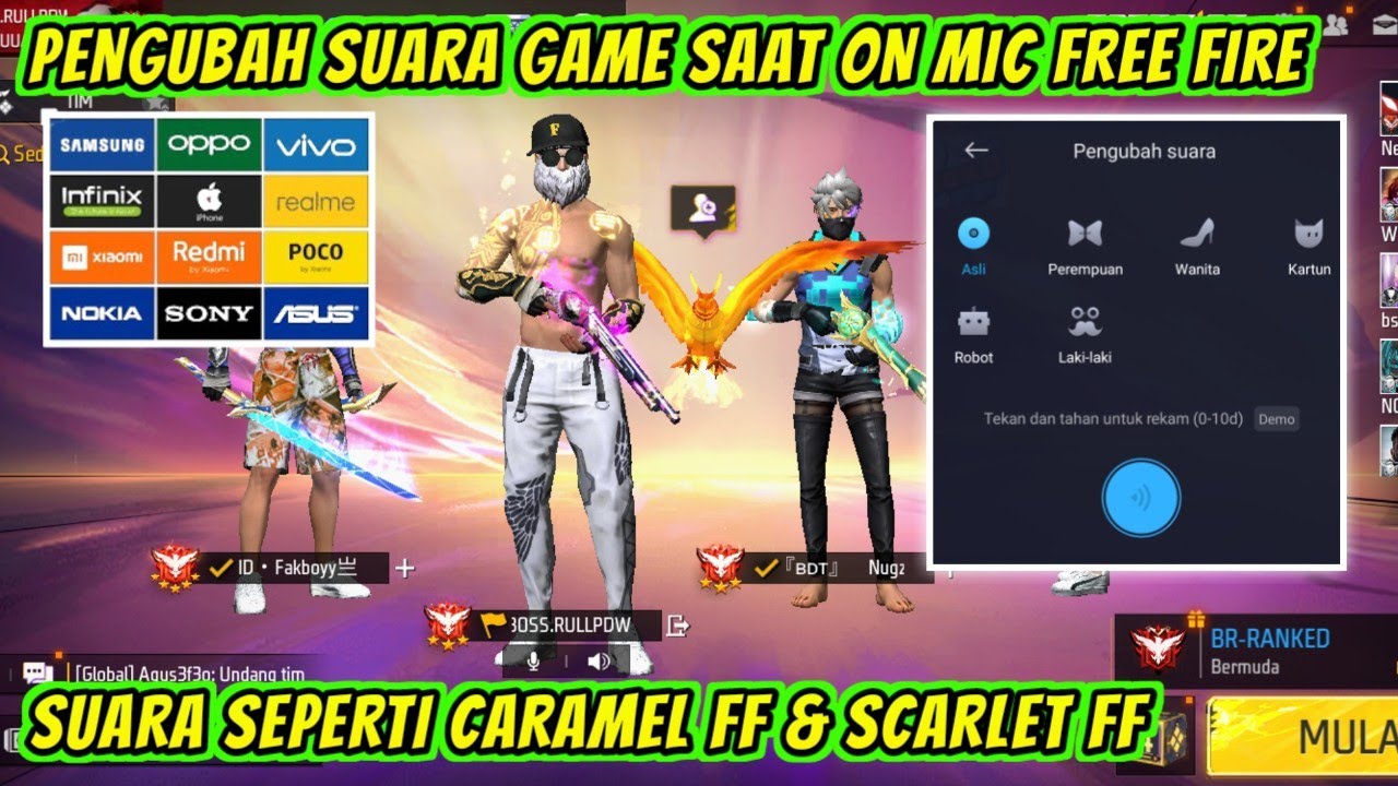 CARA MERUBAH SUARA DI GAME FREE FIRE SEPERTI CARAMEL FF | CARA MENGUBAH SUARA DI FREE FIRE‼️