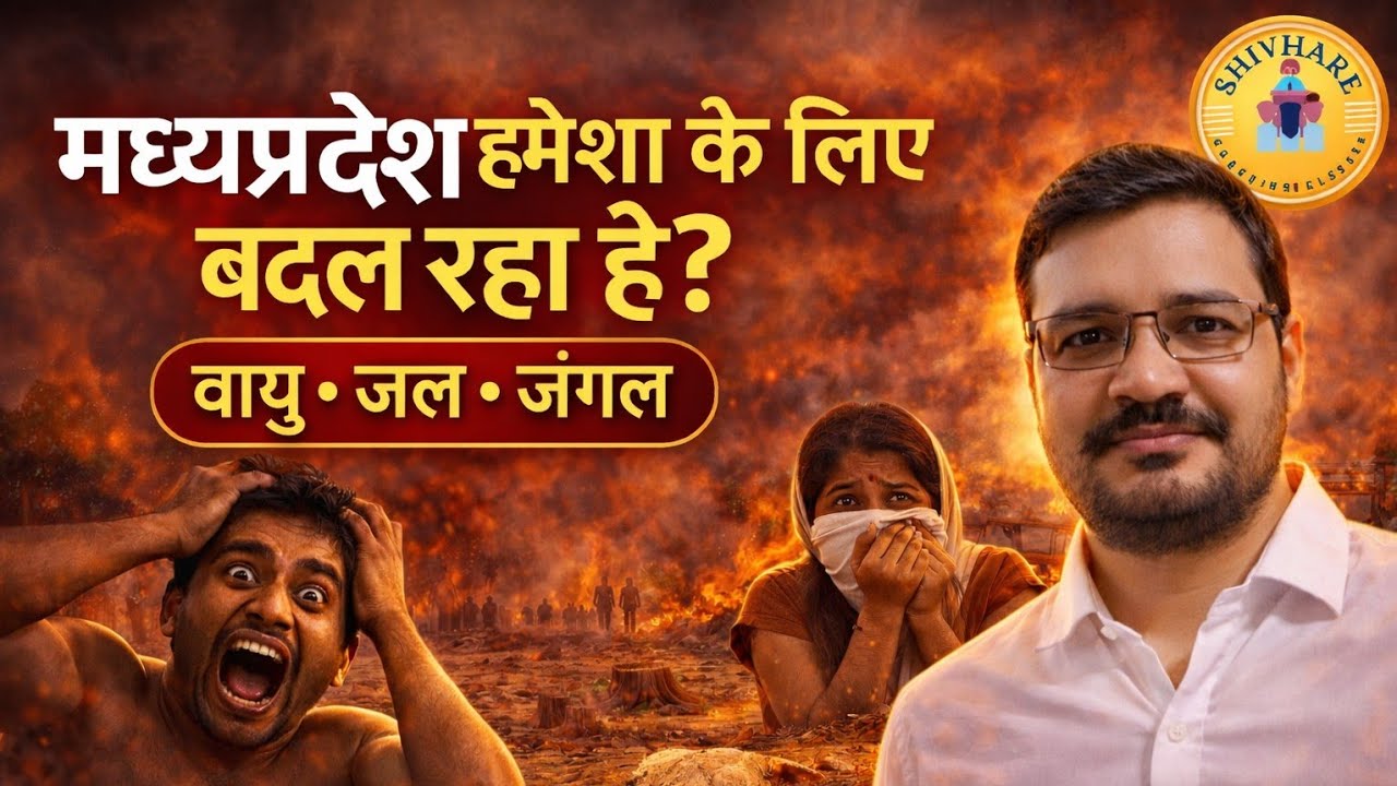 मध्यप्रदेश में पर्यावरण संकट ⚠️🤯 | Forest cover, Air & Water crisis !!