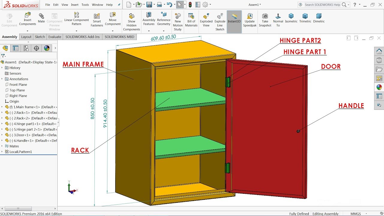 Solidworks tutorial | Design of Steel Almirah in Solidworks (Sheet metal)