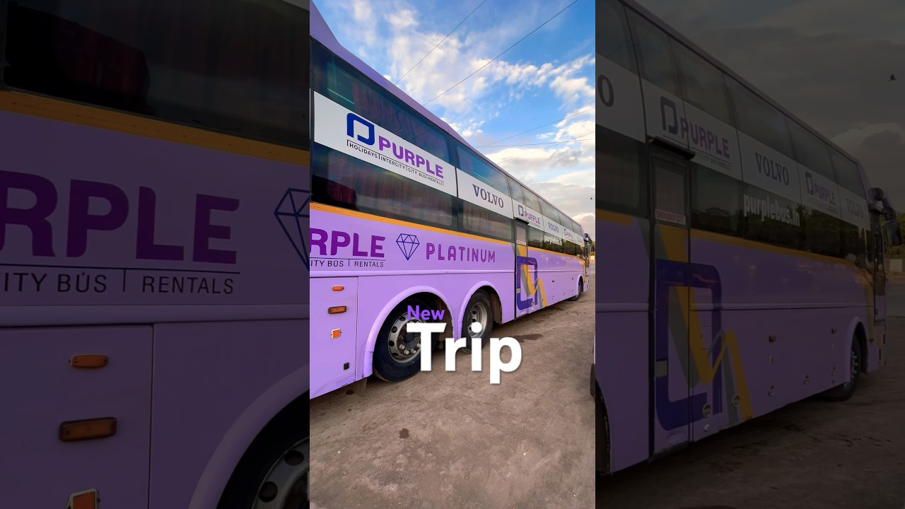 Purple Platinum Volvo B11R Bus Journey 🚌  #travel #journey #volvo