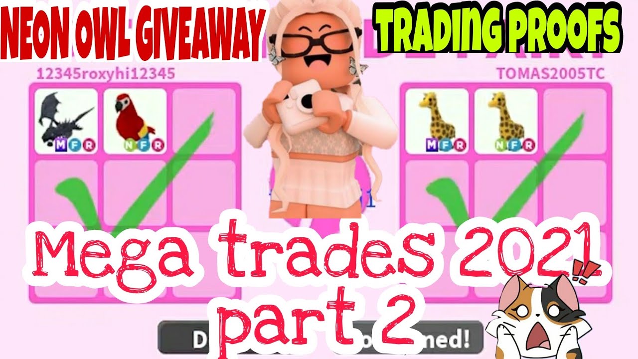 Mega Shadow And Mega Bat Dragon Successful Mega Trades In Adopt Me And Giveaway