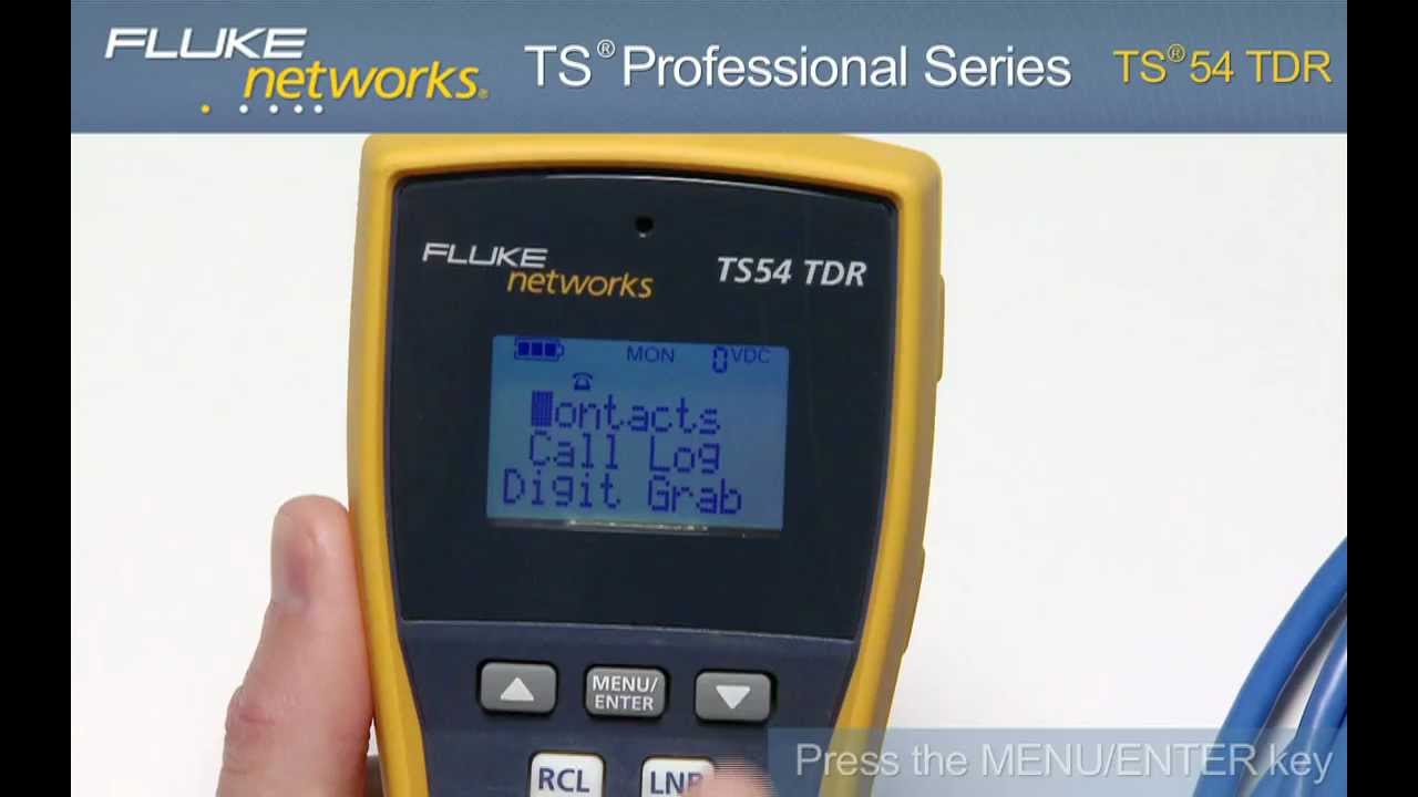 TS®54 TDR Telephone Test Set and Toner: By Fluke Networks