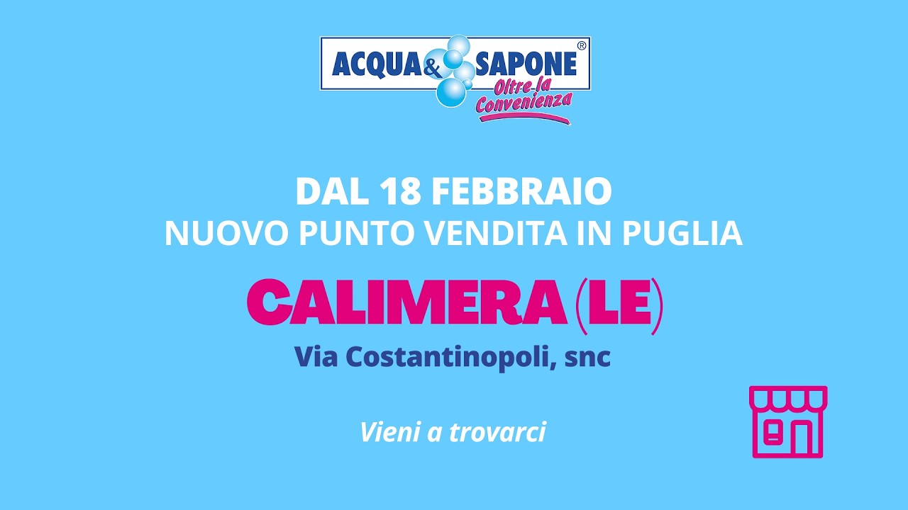 Apertura Acqua & Sapone Calimera