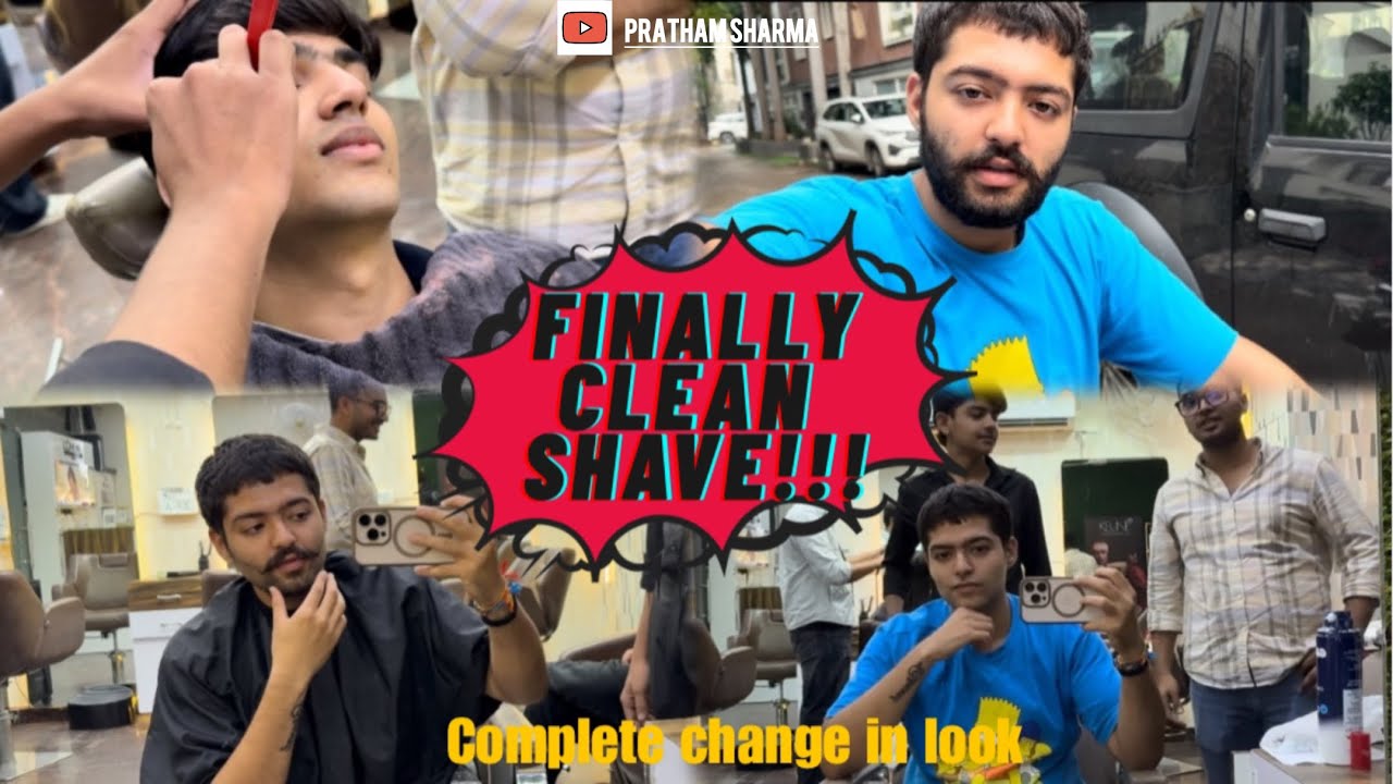 Finally clean shave kra li😱🤧||itna bada risk😱||very big mistake🥹||Pratham Sharma|| #cleanshave #look