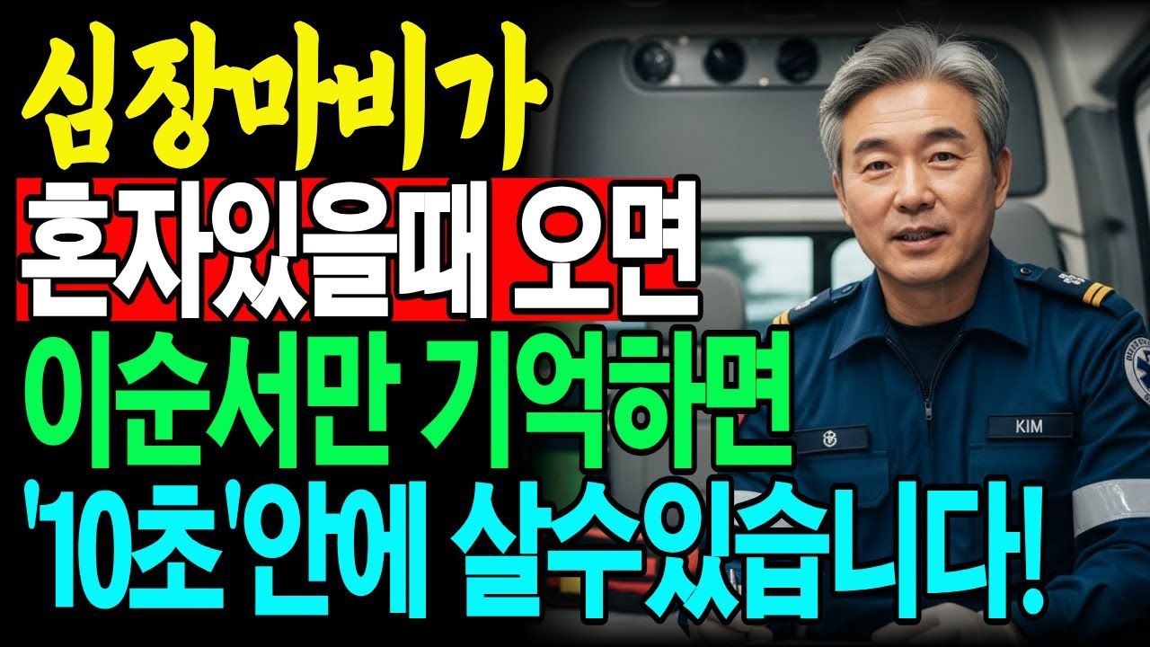 혼자 있는 순간 심장마비가 온다면? 10초 생존 매뉴얼 | 4가지만 알면 살 수 있습니다 | 10초골든타임 | 시니어건강 | 심장마비생존수칙 | 응급처치 | 오디오북