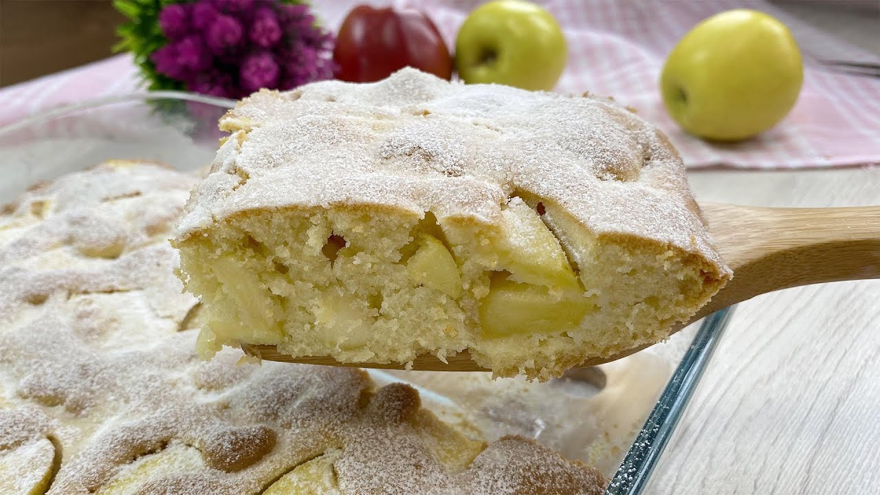 Olmali pirog tayyorlash / Вкуснейший яблочный пирог за 10 минут